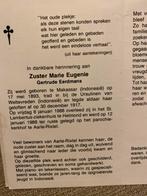 Zr Eerdmans 1893 Makassar Weltevreden 1988 Aarle-Rixtel, Verzamelen, Bidprentjes en Rouwkaarten, Ophalen of Verzenden, Bidprentje