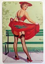 Retro Gil ELVGREN Pin Up girl Wet Paint ! metalen wandbord, Ophalen of Verzenden, Nieuw