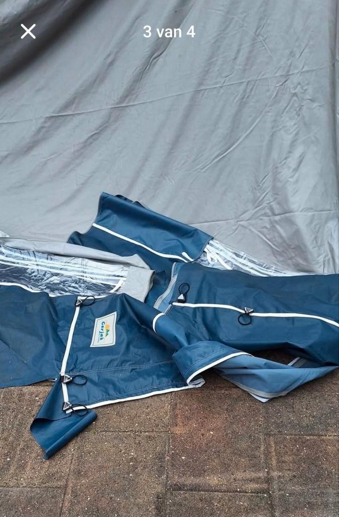 Gerjak Voortent omloopmaat 10, nette staat, stalen frame, Caravans en Kamperen, Tenten, Gebruikt, Ophalen