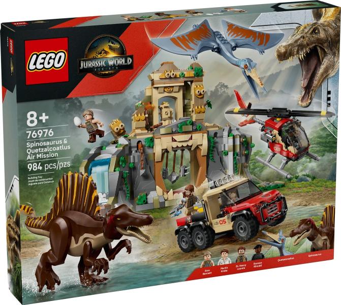 Lego Jurassic 76976 Spinosaurus & Quetzalcoatlus Air Mission, Ophalen of Verzenden, Nieuw, Complete set, Lego
