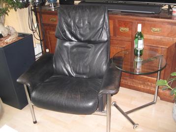 Vintage / Fauteuil 70er jaren / dik rundleer / Retro  beschikbaar voor biedingen