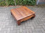 Opium tafel hout 80x80, Huis en Inrichting, Tafels | Salontafels, Ophalen, Gebruikt, 50 tot 100 cm, Vierkant