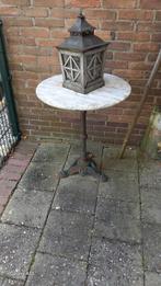 Gietijzeren tafeltje met marmer blad, Antiek en Kunst, Ophalen