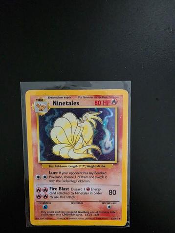 Base Ninetales 12/102 beschikbaar voor biedingen
