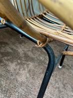 Vintage Rotan Fauteuil - Lage Retro Stoel, Huis en Inrichting, Ophalen, Gebruikt, Bruin, Riet of Rotan