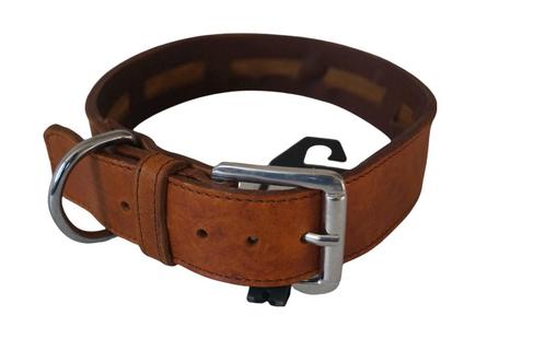 ALOKÉ For Flea Halsband Nekomtrek 51,5-59,5 cm Cognac -30%!, Dieren en Toebehoren, Hondenhalsbanden en Penningen, Nieuw, Handgemaakt