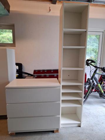 IKEA Billy boekenkast + ladekast wit beschikbaar voor biedingen