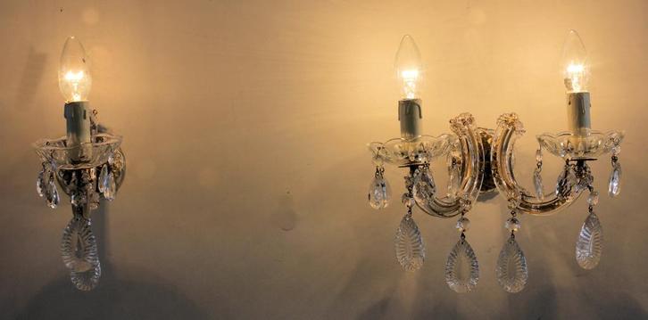 Setje Maria-Theresia wandlampjes, Antiek en Kunst, Antiek | Lampen, Ophalen