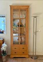 Eiken vitrinekast h 220 / b 76 /42, Huis en Inrichting, Ophalen, 200 cm of meer, Eikenhout, 50 tot 100 cm