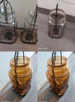 5x Sfeervolle hang kandelaar/kaars lantaarn, Bruin, Ophalen of Verzenden, Zo goed als nieuw, Metaal