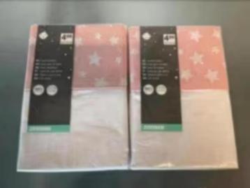 NIEUW! Ledikantlaken, 120x150, roze/wit, 2 stuks voor €4,99 beschikbaar voor biedingen