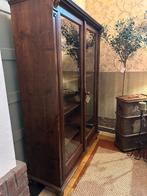 Prachtige Antieke vitrinekast brocante landelijk engels, Ophalen