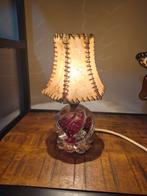 Vintage Tafellamp met Glazen Voet murano, Gebruikt, Vintage, Glas, Ophalen of Verzenden