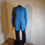 Zgan DIY oudblauwe geborduurde mousseline blouse mt 38, Maat 38/40 (M), Blauw, Ophalen of Verzenden, DIY