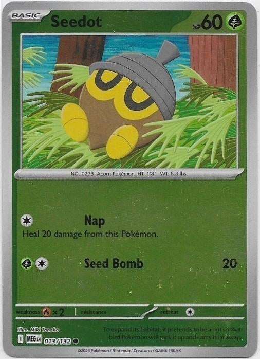Mega Evolution,  Seedot [reverse] 13/132, Ophalen of Verzenden, Nieuw, Losse kaart