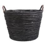 SENZA willow basket grote mand zwarte wilgentakken nieuw, Huis en Inrichting, Overige materialen, Mand, Rond, Nieuw