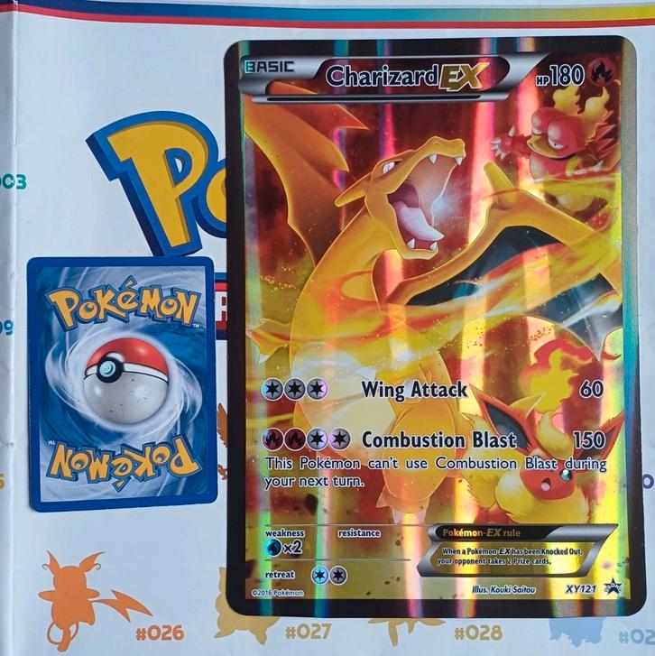 Charizard EX FULL ART XY121 jumbo pokemon, Hobby en Vrije tijd, Verzamelkaartspellen | Pokémon, Nieuw, Losse kaart, Ophalen of Verzenden
