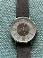 Dames horloge met glitter, leuk voor de kerst, Ophalen of Verzenden, Zo goed als nieuw, Zilver