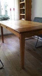 Teak houten eettafel met lade, Ophalen, Gebruikt, Teakhout, 50 tot 100 cm