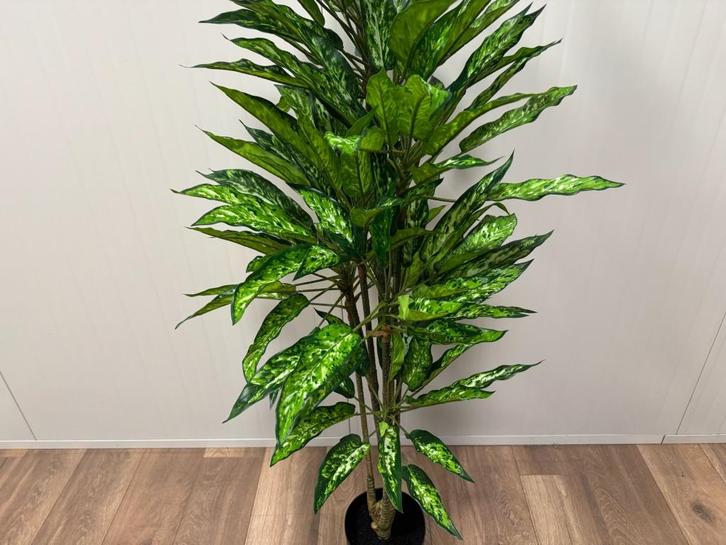 Schefflera, Dieffenbachia en Butterfly Palm kunstplanten,, Huis en Inrichting, Kamerplanten, Palm, 100 tot 150 cm, Groene kamerplant