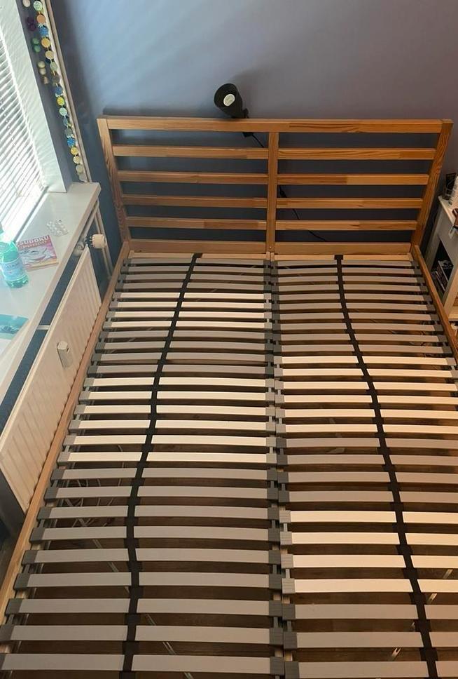 Tarva ikea bedframe en lattenbodem 140x200, Huis en Inrichting, Slaapkamer | Bedden, Zo goed als nieuw, Tweepersoons, 140 cm, Hout