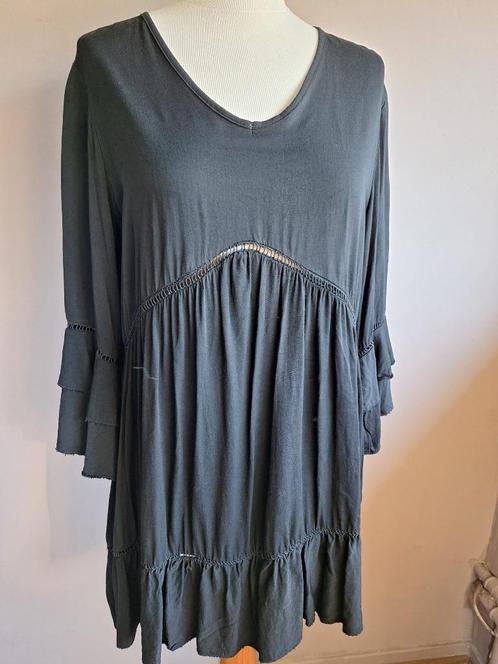Nieuwe zwarte stretch tuniek, maat M/L, Kleding | Dames, Tops, Nieuw, Maat 38/40 (M), Zwart, Lange mouw, Ophalen of Verzenden