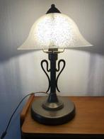 Keurige Tafellamp met glazen kap, Ophalen, Gebruikt, Glas, Minder dan 50 cm