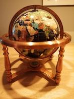 MOOIE LAPIS LAZULI GEMSTONE EDELSTENEN GLOBE + KOMPAS 30X33, Ophalen of Verzenden