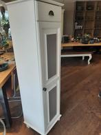 Leuke 1-deurs kast smal model met lade wit/grijs, Ophalen, Zo goed als nieuw