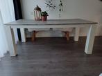 Mooie robuuste brocante grijs met witte eettafel 200x100cm, Huis en Inrichting, Tafels | Eettafels, Ophalen, 200 cm of meer, 50 tot 100 cm