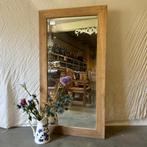 Spiegel (facet) - teakhouten lijst - 150 x 80 cm - TTM Wonen