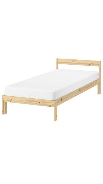 Ikea NEIDEN houten bedframe + houten lattenbodem - afbeelding 3