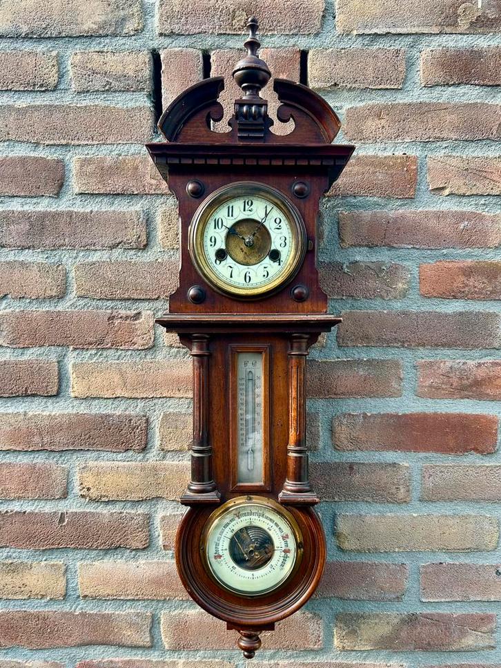 Prachtige barometer klok, Antiek en Kunst, Antiek | Klokken, Ophalen of Verzenden