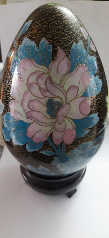  Cloisonné Ei groot 26cm hoog Antiek ? Curiosa ? Geluk ?  beschikbaar voor biedingen