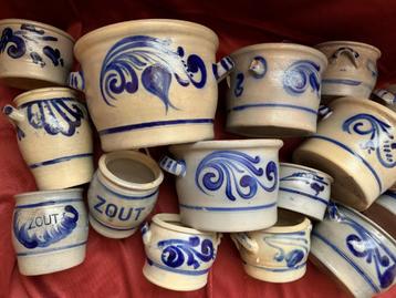 8x zware Keulse potten & kannen (in 1 koop) 5 Eu per stuk beschikbaar voor biedingen