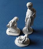 Vintage wit gipsen kerststal figuren, Jozef, Maria en kindje, Ophalen, Zo goed als nieuw