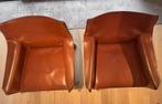 2 Cassina 414 Cab fauteuils, Huis en Inrichting, Ophalen, Gebruikt, Minder dan 75 cm, Leer