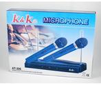 K&K At-306 2 Draadloze Microfoons & ontvanger Karaokeset, Ophalen, Nieuw, Microfoon(s)