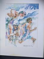 Zeefdruk Litho 'Triathlon' Wim Hoogstraten/schilderij sport, Verzenden