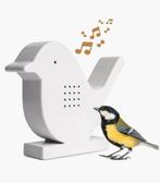Decoratieve witte vogel met vogel/natuurgeluiden., Dieren en Toebehoren, Vogels | Overige Vogels, Geslacht onbekend, Wildzangvogel
