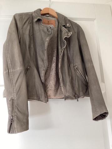 Leren Jas Goosecraft Groengrijs Groen Grijs Maat S beschikbaar voor biedingen