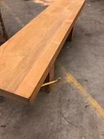Teakhouten Bank (massief) onbehandeld, lengte 220 cm, Huis en Inrichting, Minder dan 50 cm, 125 cm of meer, Nieuw, Ophalen of Verzenden