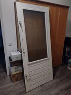 Merbau Buitendeur 209,5 x 89,5 cm Thermopane glas en slot, Doe-het-zelf en Verbouw, Deuren en Horren, Ophalen, Gebruikt, 80 tot 100 cm