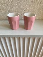 2 roze espresso kopjes - hoog, Ophalen, Zo goed als nieuw, Overige stijlen, Kop(pen) en/of Schotel(s)
