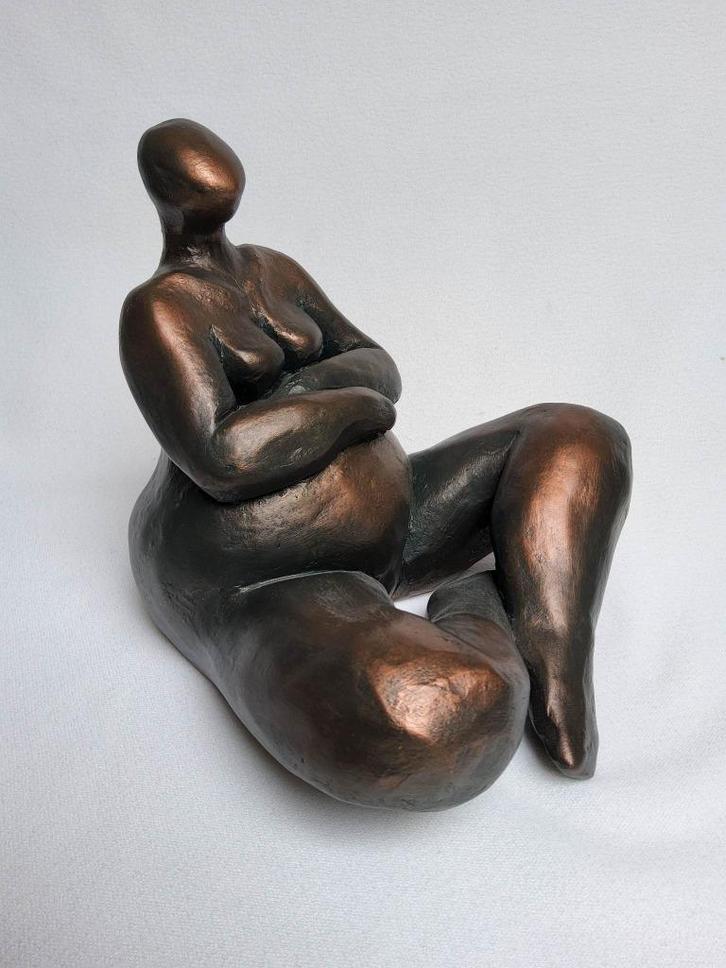 Dikke Dame nr. 1 - Uniek keramische beeld, Antiek en Kunst, Kunst | Beelden en Houtsnijwerken, Verzenden