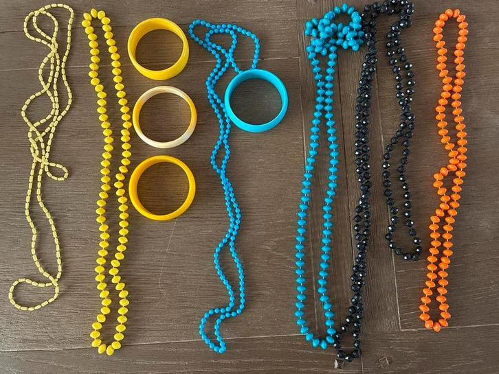 Kleurrijke Sieraden Set - Kettingen & Armbanden, Sieraden, Tassen en Uiterlijk, Kettingen, Zo goed als nieuw, Kunststof, Blauw