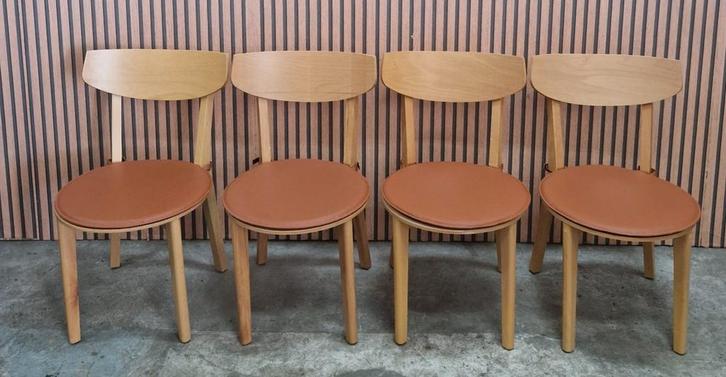 96 x Deense houten design cafe stoelen Artek Alvar Aalto, Huis en Inrichting, Stoelen, Zo goed als nieuw, Vijf, Zes of meer stoelen