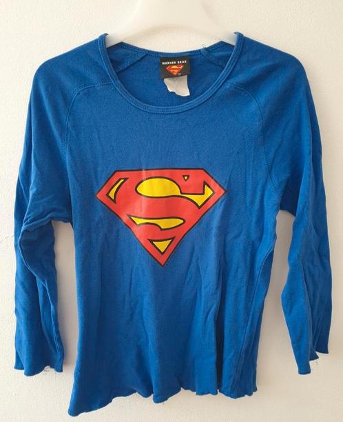 Vintage DC Superman t-shirt USA, Kleding | Dames, T-shirts, Gedragen, Maat 34 (XS) of kleiner, Blauw, Lange mouw, Ophalen of Verzenden