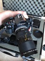 Canon a-1 a 1 met lenzen statief koffer 35 70 mm 80 camera, Spiegelreflex, Canon, Ophalen of Verzenden