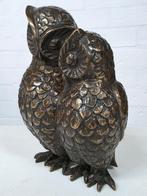 2 UILEN / BRONZEN TUINBEELD, Dierenbeeld, Nieuw, Info@huisentuindecoratiemarie.nl, Huis en tuin decoratie marie